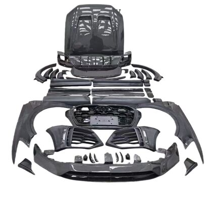 MSY Audi Q8 Body Kit Dry Carbon Fiber Front And Rear Bumper Side Skirt Spoiler Hood