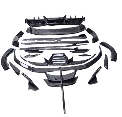 PK Style Ferrari F8 Body Kit Cars Body Kit Front Lip Skirt Rear Diffuser Spoiler Hood