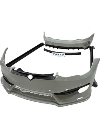 PD Style Tesla Model Body Kit Front Rear Bumper Side Skirt Diffuser Spoiler Black