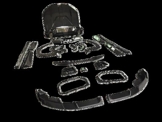 Black XM G09 BMW Body Kit Spoiler Engine Hood LD Style Body Fiber Kit