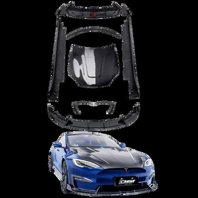 CMST Style Carbon Tesla Body Kit Model S Front Lip Rear Diffuser Spoiler Side Skirts