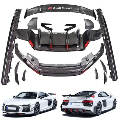 Dry Carbon Audi R8 Body Kit 2016-2018 Front Lip Side Skirts Auto Body Kit
