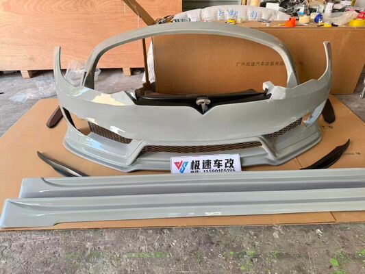 ABS Tesla Model S Body Kit PD Style Front And Rear Bumper Side Skirts Spoiler Hood