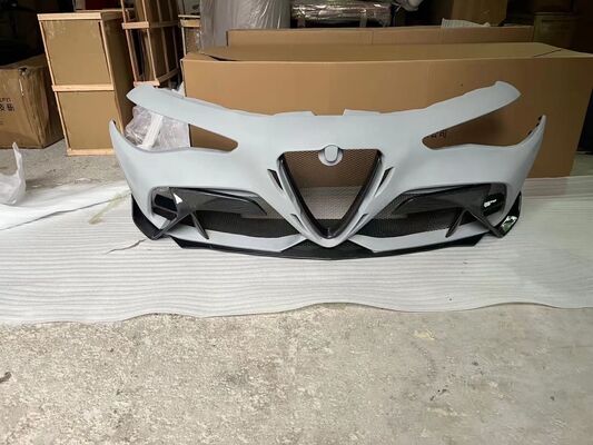 Semi Carbon Alfa Romeo Giulia Body Kit GTAM Style Front And Rear Bumper Body Kit