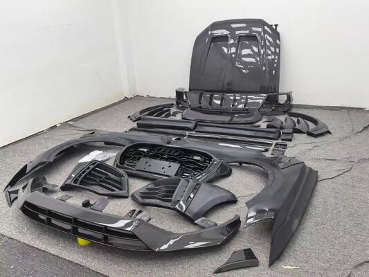 MSY Audi Q8 Body Kit Dry Carbon Fiber Front And Rear Bumper Side Skirt Spoiler Hood