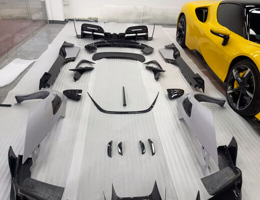 SF90 Ferrari Body Kit MSY Dry Carbon Fiber Front Rear Lip Diffuser Spoiler Side Skirts
