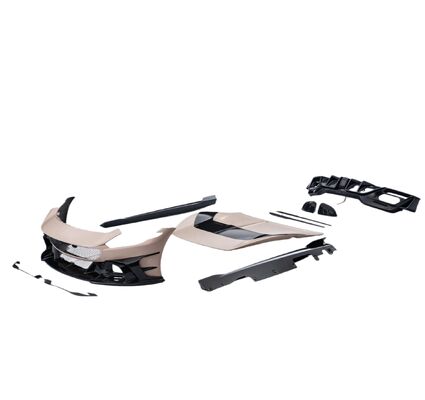 Black Ferrari Roma Body Kit MSY Full Body Kits For Cars Rear Diffuser Hood Mirror