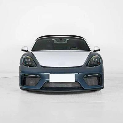 Black Porsche 981 Body Kit Upgrade 718 GT4 Front Bumper PP Body Kit