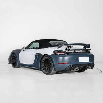 Black Porsche 981 Body Kit Upgrade 718 GT4 Front Bumper PP Body Kit