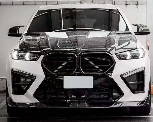 Carbon Fiber Front Lip Skirt Rear Diffuser Spoiler Body Kit For BMW X6M F96