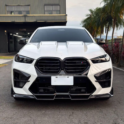 Dry Carbon Fiber Body Kit BMW X6M Body Kit LU Style Spoiler Hood